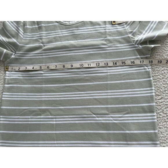 Madewell Women's Green/White Atkins Stripe The Perfect Vintage Tee Sz XXS - Picture 4 of 6